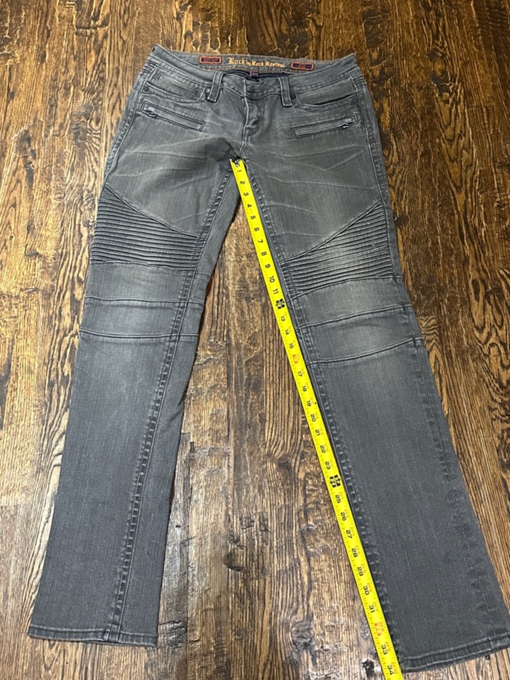 Rock Revival Women's Grey Skinny Moto Jeans